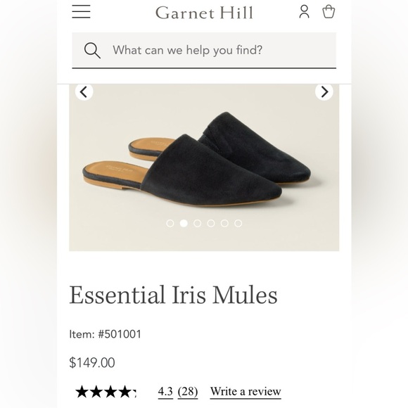 Garnet Hill Essential Iris Mules Black Leather Suede - Picture 12 of 15